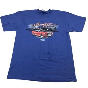Vtg Ford Mustang Muscle Car Graphic T Shirt Mens Large 1966 Body 2000s Y2K